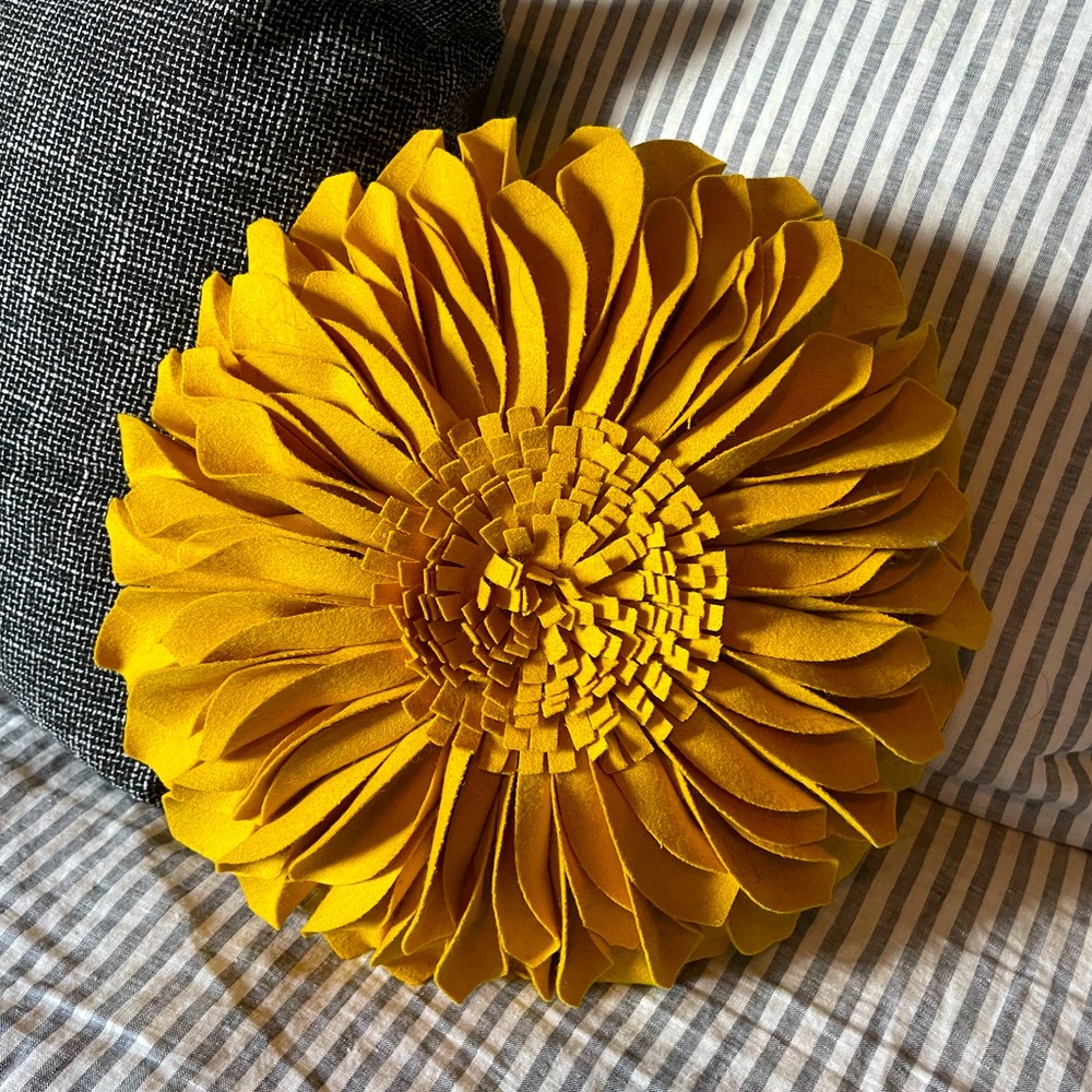 Decorative Flower Accent Pillow